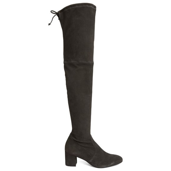 $950 STUART WEITZMAN GENNA CITY SUEDE OVER THE KNEE BOOT slate dark grey 7 (PA36 - Picture 1 of 8